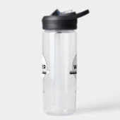 Zonne-energie waterfles quote | Aangepaste naam (Links)