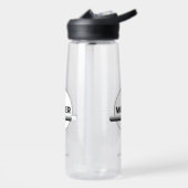 Zonne-energie waterfles quote | Aangepaste naam (Links)