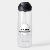 Zonne-energie waterfles quote | Aangepaste naam (Achterkant)