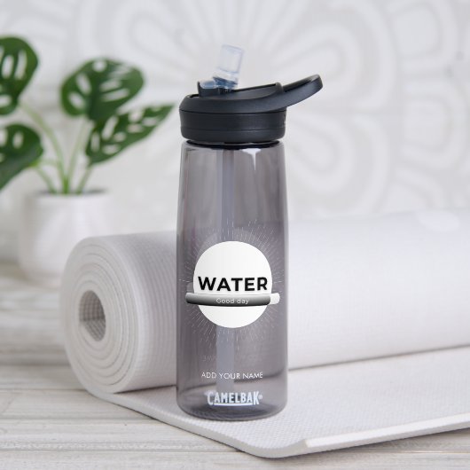 Zonne-energie waterfles quote | Aangepaste naam (Yoga (Gedraaid) )
