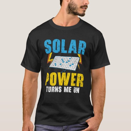 Zonne-energie zet me aan hernieuwbare energie Zonn T-shirt (Voorkant)