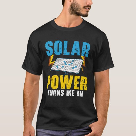 Zonne-energie zet me aan hernieuwbare energie Zonn T-shirt (Voorkant)