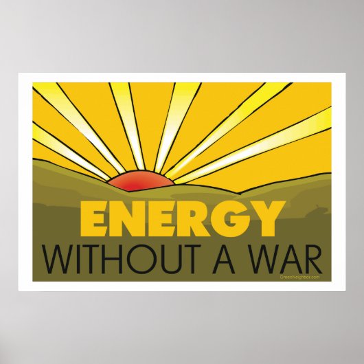 Zonne-energie zonder oorlogsmuur poster (Voorkant)