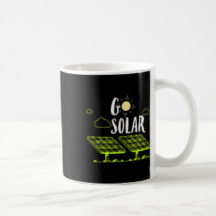 Zonne-energie zonnepanelen gaan zonne-energie grap koffiemok