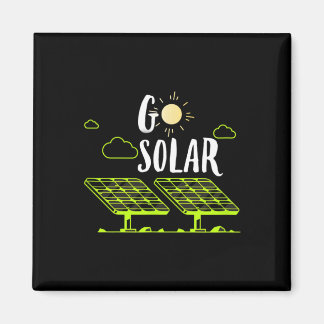 Zonne-energie zonnepanelen gaan zonne-energie grap magneet