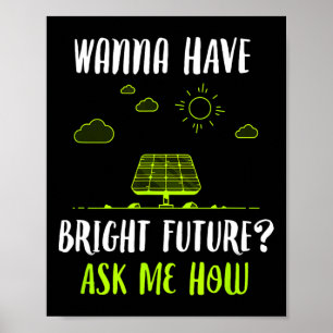 Zonne-energie Zonnepanelen Heldere Toekomst Grappi Poster