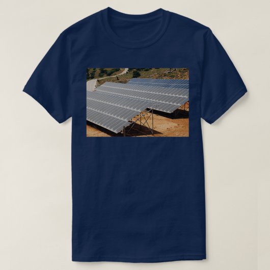 Zonne-energiebank Tilos eiland T-shirt (Design voorkant)