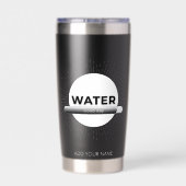 Zonne-energiequote | Aangepaste naam Geïsoleerde Drinkbeker (Achterkant)