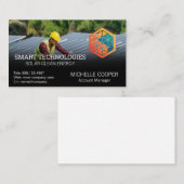 Zonne-energietechnologie Logo | Technicus Visitekaartje (Voorkant / Achterkant)