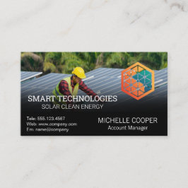 Zonne-energietechnologie Logo | Technicus Visitekaartje