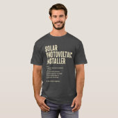 Zonne-fotovoltaïsche installateur - Rang van scham T-shirt (Voorkant volledig)