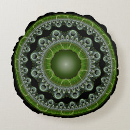 Zonne glanzende fractale heldere ornament rond kussen