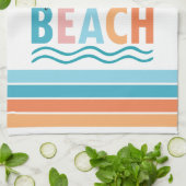 Zonne golven het leven is beter op het strand theedoek (Gevouwen)