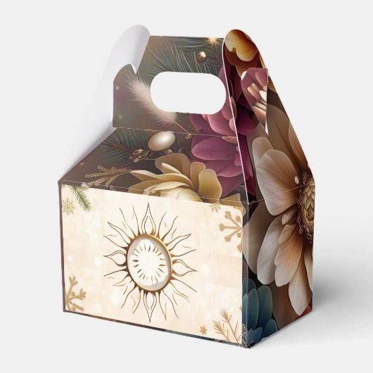 "Zonne gouden elegantie" Bedankdoosjes (Achterkant)