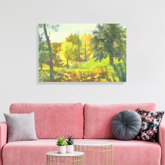 Zonne-herfst Canvas Afdruk (Insitu (Woonkamer))