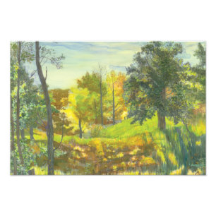 Zonne-herfst Foto Afdruk