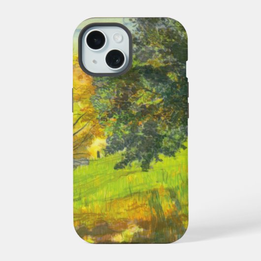 Zonne-herfst iPhone 15 Hoesje (Achterkant)