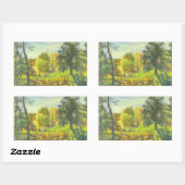 Zonne-herfst Rechthoekige Sticker (Vel)