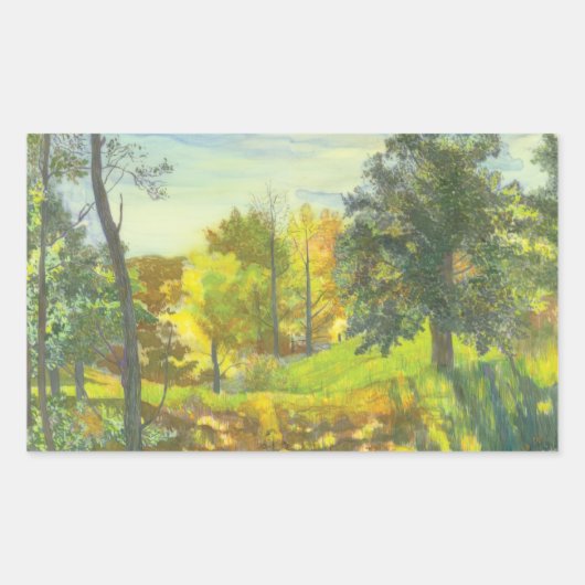 Zonne-herfst Rechthoekige Sticker (Voorkant)