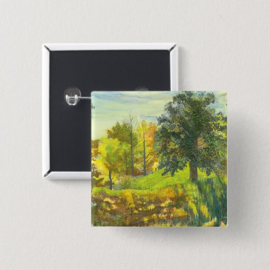 Zonne-herfst Vierkante Button 5,1 Cm (Voorkant /achterkant)