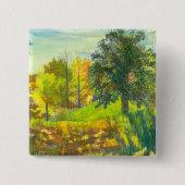 Zonne-herfst Vierkante Button 5,1 Cm (Voorkant)