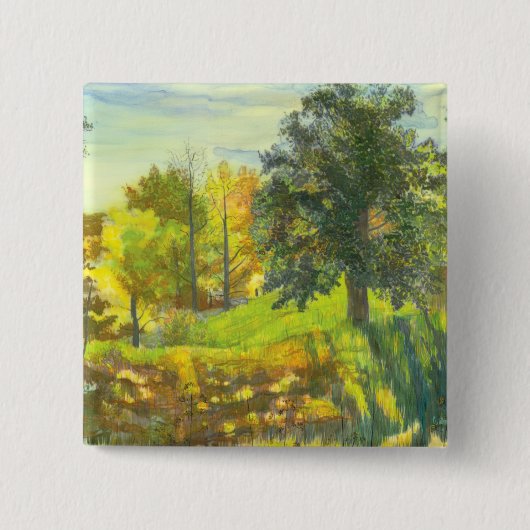 Zonne-herfst Vierkante Button 5,1 Cm (Voorkant)