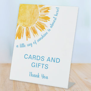 Zonne Jongens Baby Shower Kaarten En Cadeaus Reclamebord Met Voetstuk