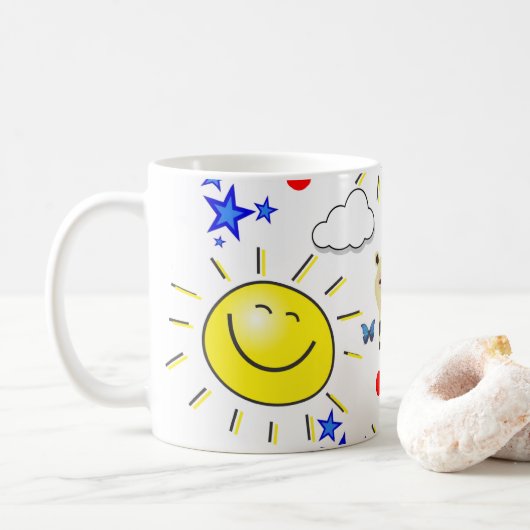 Zonne Koe Sterren Mok (Met donut)