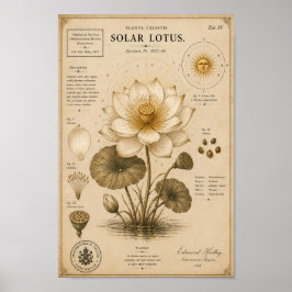 Zonne Lotus Victoriaans Botanisch Museum Print