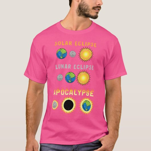 Zonne-maansverduistering Apocalypse Funny Science T-shirt (Voorkant)