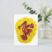 "Zonne-Man" — Briefkaart (Staand voorkant)