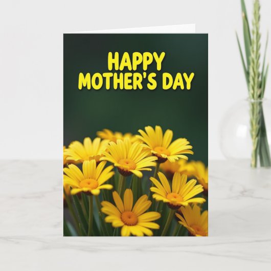Zonne Moederdag kaart met letters (Voorkant)