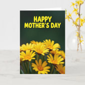 Zonne Moederdag kaart met letters (Gele Bloem)
