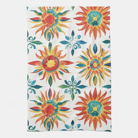 Zonne Motief Theedoek (Verticaal)