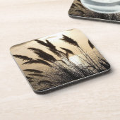 Zonne ondergang harde plastic onderzetter - Set va (Linkerzijde)