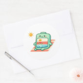 Zonne-oplading Ronde Sticker (Envelop)