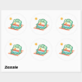 Zonne-oplading Ronde Sticker (Vel)