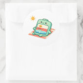 Zonne-oplading Ronde Sticker (Tas)