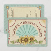 Zonne Schelpen Glimlachen Vintage Vibes (Voorkant / Achterkant)