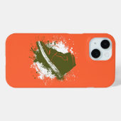 Zonne-Sinaasappel met Army Green Sneaker Graphic Case-Mate iPhone Case (Achterkant (horizontaal))