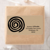 Zonne Spiraal Inheemse Amerikaanse Stam Rotskunst Etiket (Insitu)