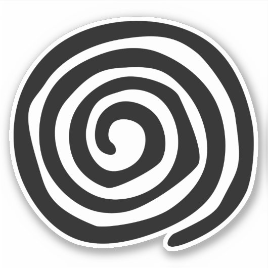 Zonne-spiraal inheemse Amerikaanse stam-rotskunst Sticker (Voorkant)