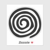 Zonne-spiraal inheemse Amerikaanse stam-rotskunst Sticker (Vel)
