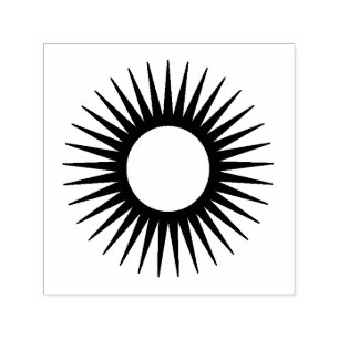 Zonne Symbool Rubber Stempel