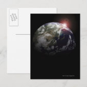 Zonne uit de ruimte briefkaart (Voorkant / Achterkant)