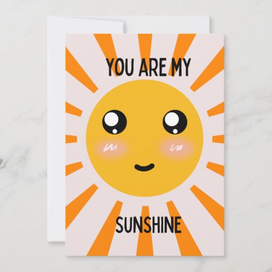 Zonne Valentine Feestdagenkaart (Voorkant)