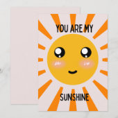 Zonne Valentine Feestdagenkaart (Voorkant / Achterkant)