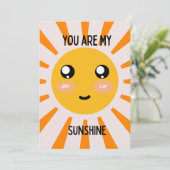 Zonne Valentine Feestdagenkaart (Staand voorkant)