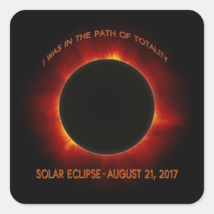 Zonne Verduistering Vierkante Sticker