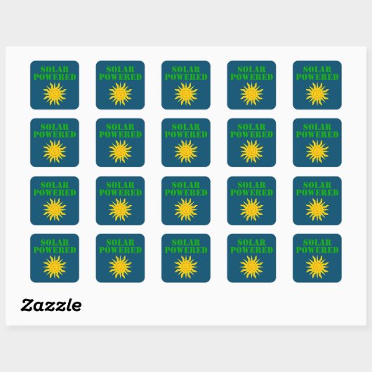Zonne Vierkante Sticker (Vel)